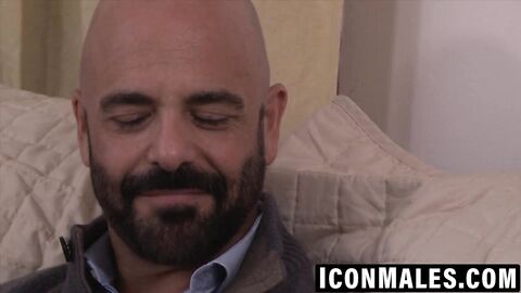 Gay daddy drills escort's ass with rough deep strokes