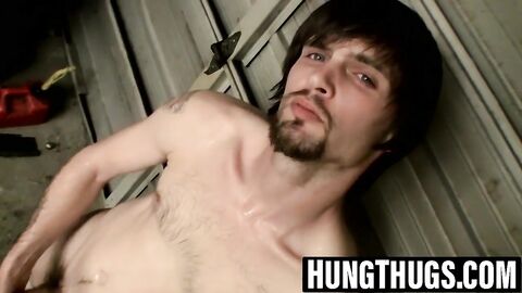 Sexy thug Nolan wanks his pretty cock with both hands