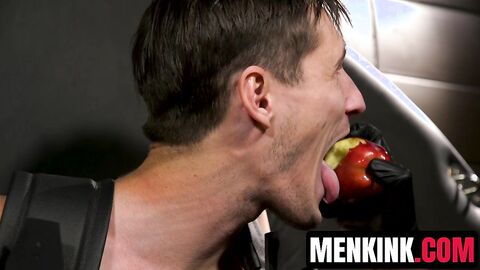 Devin Trez trains puppy Tony Orlando with anal toys and face cum