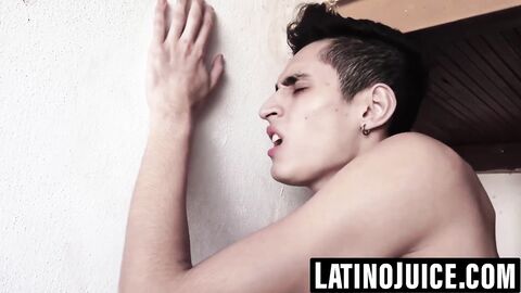 First timer straight Latino speared by thick hairy cock