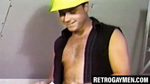 Vintage bareback sex with two desperately horny studs