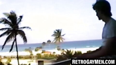 Vintage bareback sex with two desperately horny studs