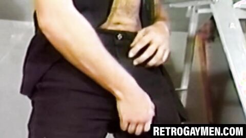 Vintage bareback sex with two desperately horny studs