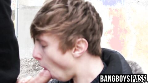 Broke guy gets cash for sucking my dick and letting me screw his ass