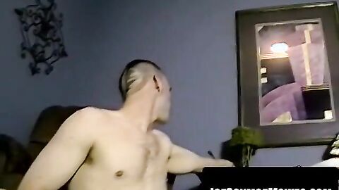 Twink sluts jerk leaking dicks together in sticky sixty nine