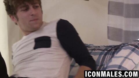 Sucking stepbrother's dick while tongue fucking his balls