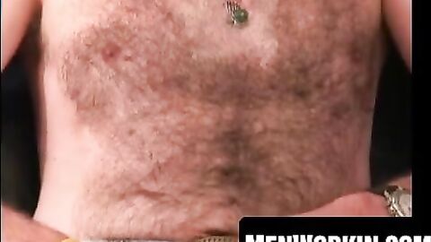 Carpenter Bryant makes his cock erupt hard