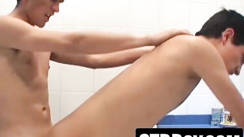 Latino twink craves bareback before blasting a load