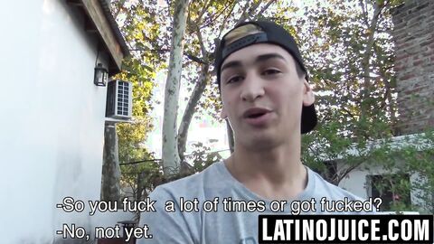 Latino twink bred doggystyle bareback then fed cum