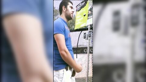 Home Depot Bear Jacks Off in the Garden Center