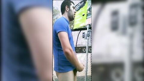 Home Depot Bear Jacks Off in the Garden Center