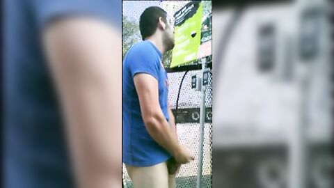 Home Depot Bear Jacks Off in the Garden Center