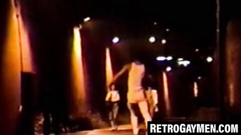 Retro gay threesome with armpit worship and cocksucking