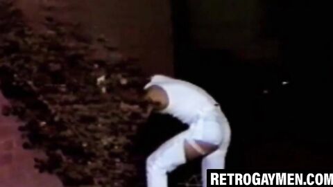 Retro gay threesome with armpit worship and cocksucking