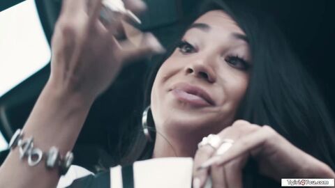 Asian shemale licks buttplugged latin gf