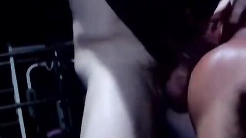 Rojer Beaumont kneels to deepthroat Bryces massive shaft