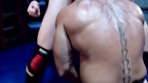 Rojer Beaumont kneels to deepthroat Bryces massive shaft