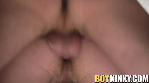 Tied up Lyle Boyces ass get rimmed and banged raw and hard