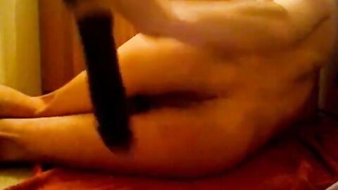 Big-Cock Twink Slams His Ass With A Huge Dildo