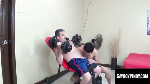 Older perv finds a fresh Asian twink to wreck all night long