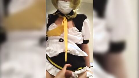 Asian Crossdresser Rides Cock and Cums Hard