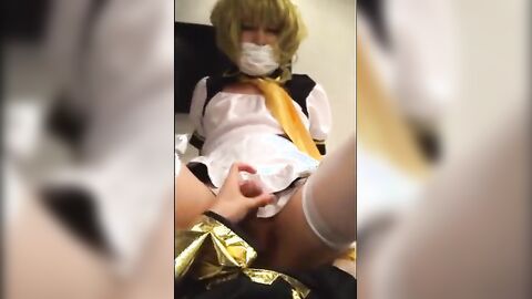 Asian Crossdresser Rides Cock and Cums Hard