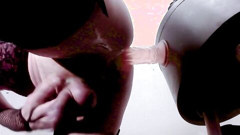 French Sissy Lolajtrav's Solo Session with Toys and Machine