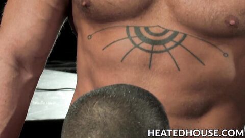 Charlie Harding and Nikko Alexander slobber each others hard cocks