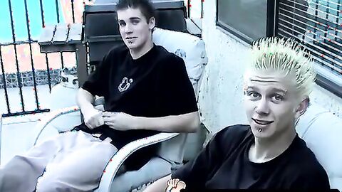 Butt buddies have dirty feet worshiping session in kitchen