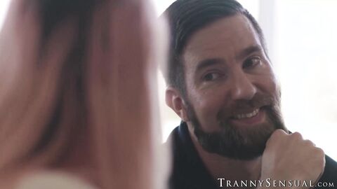 My tranny stepdaughter Mimi Oh rides my swollen cock in different positions