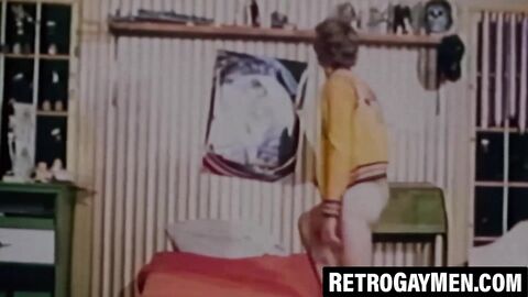 Curly stud Kip Noll strokes his cock with wild intensity