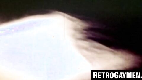 Hairy gay strokes fat cock then cums on hairy chest