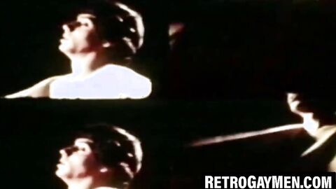 Hairy gay strokes fat cock then cums on hairy chest