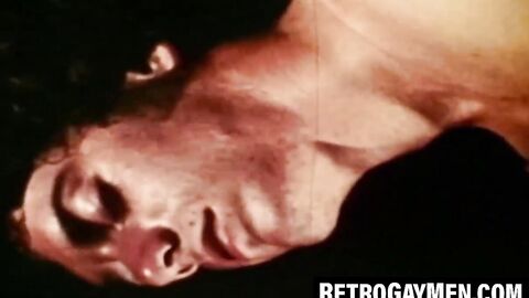 Hairy gay strokes fat cock then cums on hairy chest