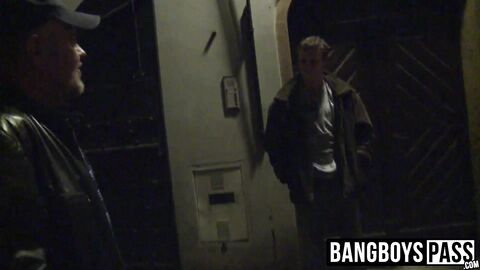 Old Johnny pays eighty bucks to bareback a street slut and feed him cum