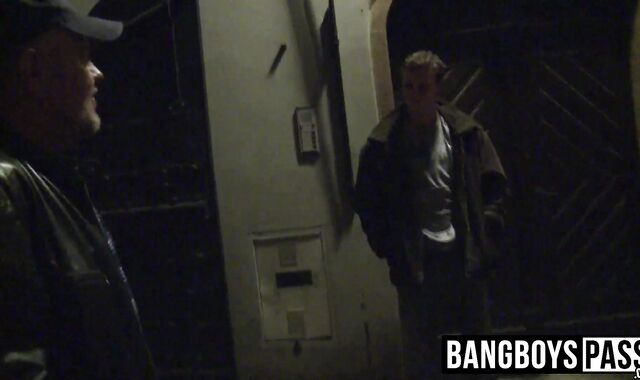 Old Johnny pays eighty bucks to bareback a street slut and feed him cum