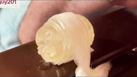 Sloppy Conversing Dad Fucking Fleshlight and Bellowing Until Humungous Cum - Strenuous Shaking Ejaculation