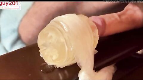 Sloppy Conversing Dad Fucking Fleshlight and Bellowing Until Humungous Cum - Strenuous Shaking Ejaculation