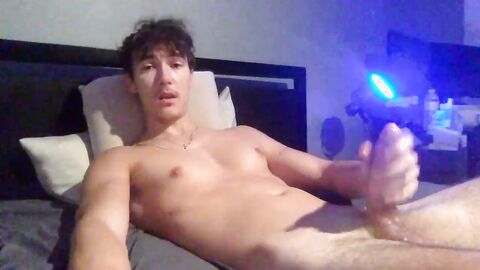 Ultra-kinky Young Fellow Cumming on His Belly