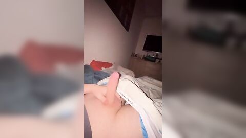 Gay Solo Shaven Chubby Uncut Jerk & Cum - Fresh HD Scene