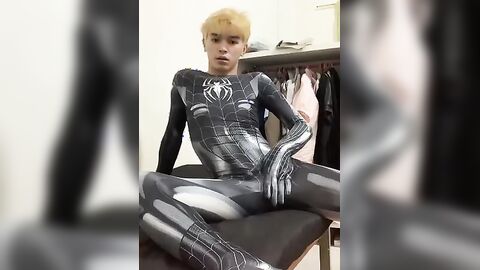 Gay Solo Asian Spider Noir Wank & Cum - Fresh HD Scene