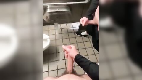 Gay Amateur Public Toilet Wank Duo - Fresh HD Scene