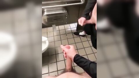 Gay Amateur Public Toilet Wank Duo - Fresh HD Scene