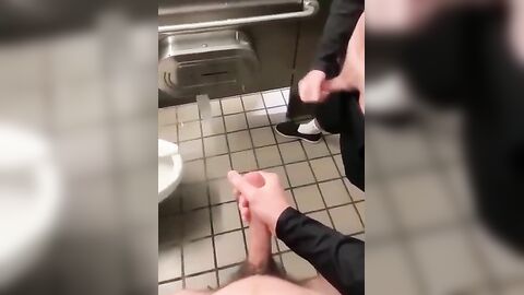 Gay Amateur Public Toilet Wank Duo - Fresh HD Scene