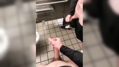 Gay Amateur Public Toilet Wank Duo - Fresh HD Scene