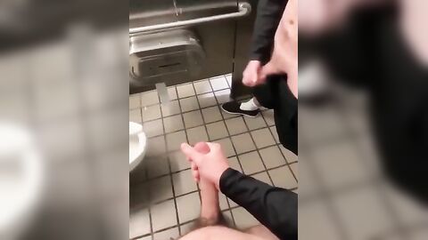 Gay Amateur Public Toilet Wank Duo - Fresh HD Scene