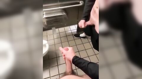 Gay Amateur Public Toilet Wank Duo - Fresh HD Scene