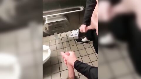 Gay Amateur Public Toilet Wank Duo - Fresh HD Scene