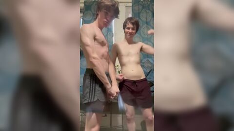 Twink Gay Stinky twinks flexing and messing around afte - HD