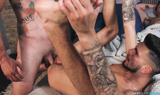 Next Door Originals: Humid deep throating prick and tattooed caucasian homosexual